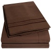 1500 Supreme Collection Extra Soft King Sheets Set, Brown - Luxury Bed Sheets Set With Deep Pocket Wrinkle Free Hypoallergenic Bedding, Over 40 Colors, King Size, Brown