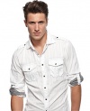 Inc International Concepts Men's Long Sleeve Nolsen Shirt (X-Large, White)