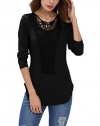 Anmengte Women Fall Long Sleeves T Top Fitted Cotton Blouse