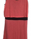 Kensie Womens Scoop Neck Colorblock Casual Dress Pink XL